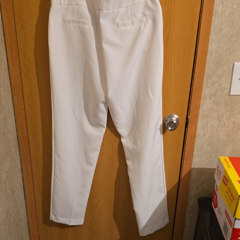 Zac & Rachel Cream Straight Leg Pants - Picture 3 of 3